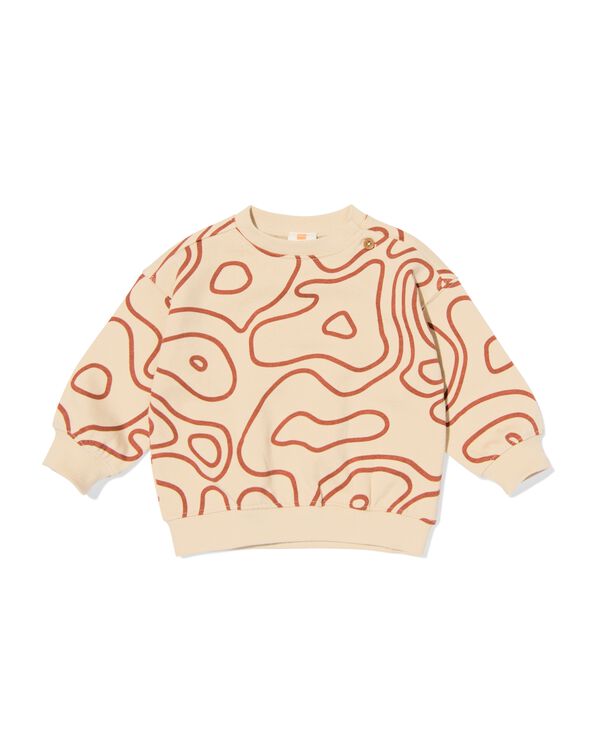 pull b&eacute;b&eacute; tissu sweat tourbillon &eacute;cru &eacute;cru - 33188570ECRU - HEMA