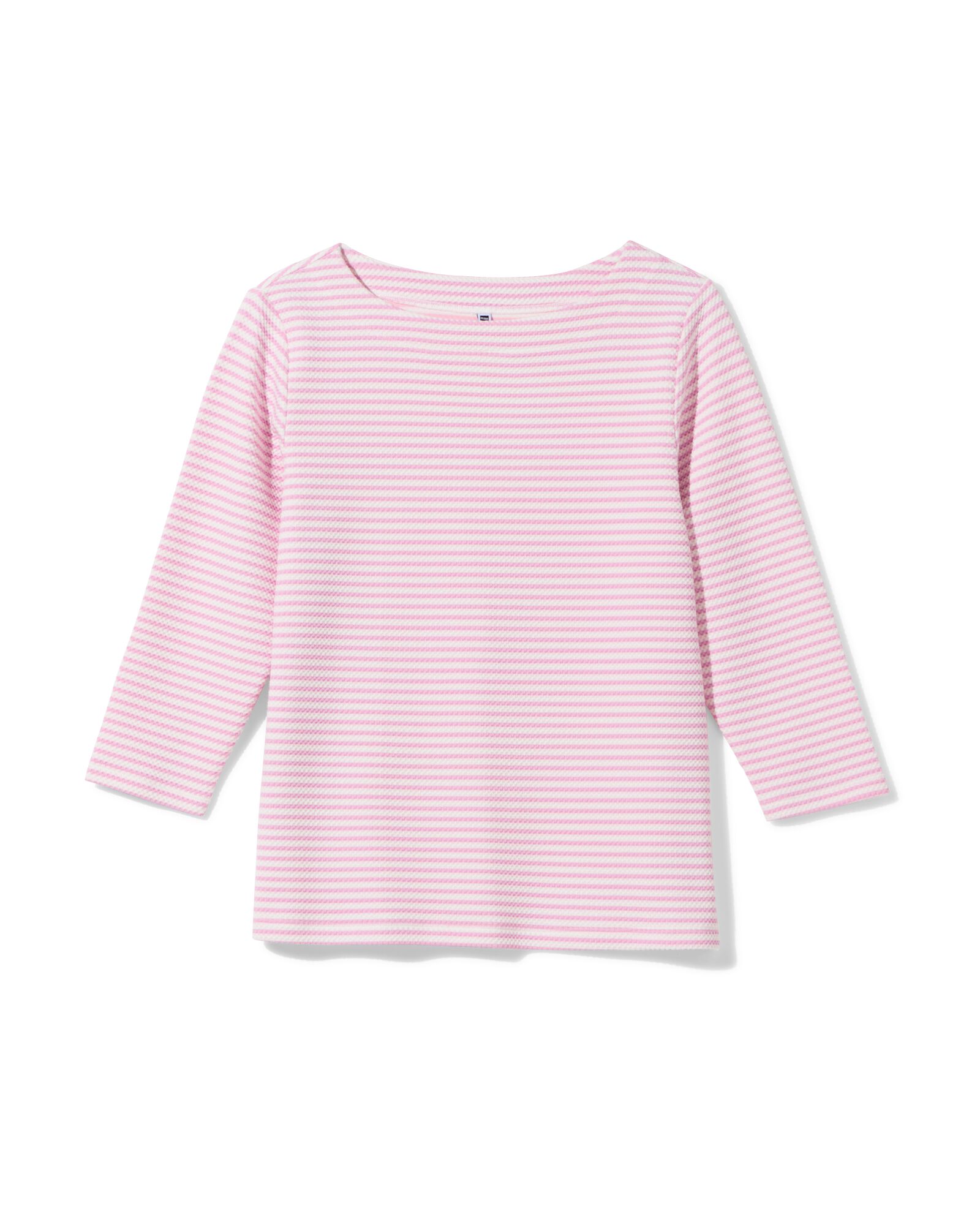 Damen-T-Shirt Cara, Jersey, gestreift rosa - 36302390PINK - HEMA