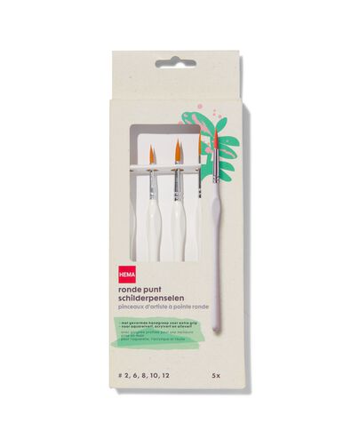 5er-Pack Pinsel, runde Spitze - 60720077 - HEMA