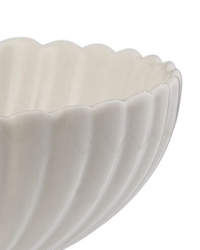schaaltje &Oslash;9cm Trend aardewerk wit bloem - 9650340 - HEMA