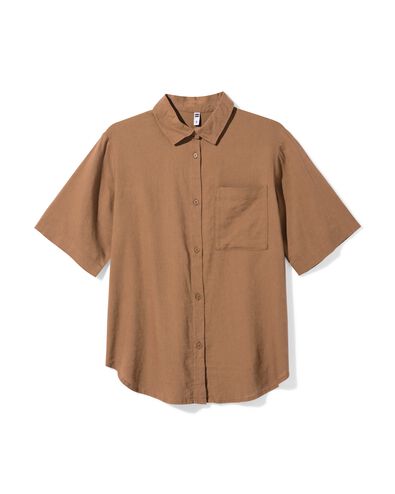 damesblouse Lizzy bruin bruin - 36211510BROWN - HEMA