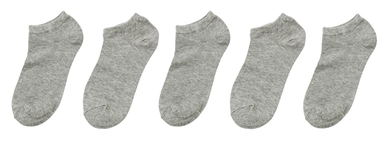 5er-Pack Herren-Kurzsocken grau grau - 1000001523 - HEMA