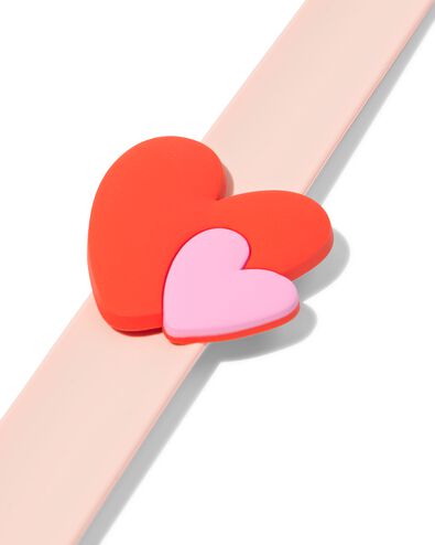 bracelet &agrave; clapet silicones c&oelig;urs - 15100339 - HEMA