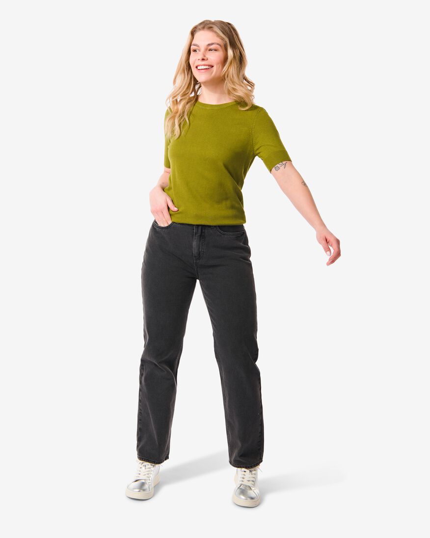 Damen-Jeans, Straight Fit dunkelgrau - 1000030533 - HEMA