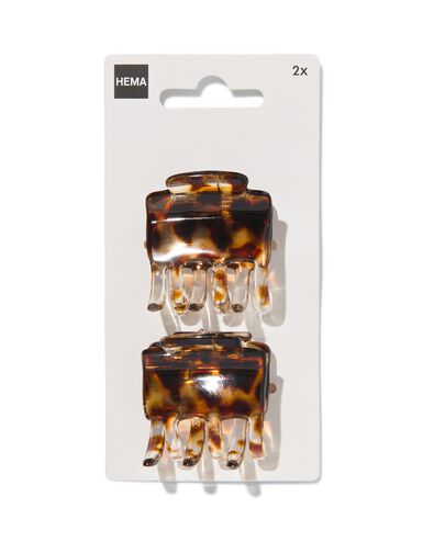 2 pinces &agrave; cheveux tortue 4cm - 11800116 - HEMA