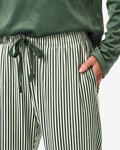 pantalon femme &agrave; rayures en velours vert fonc&eacute; vert fonc&eacute; - 23401236DARKGREEN - HEMA