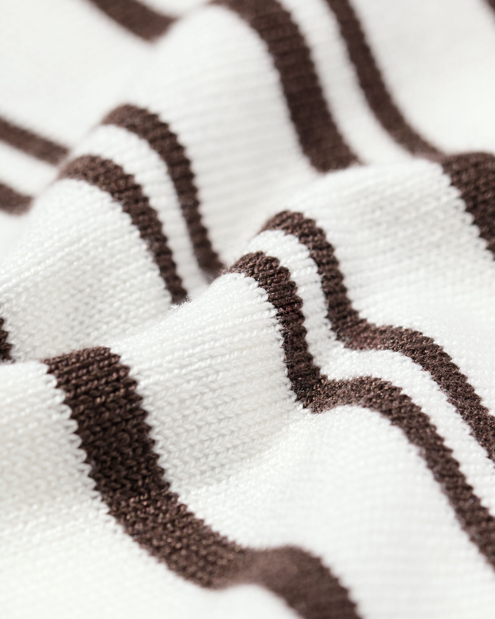 damestrui Fally fijngebreid strepen wit/zwart wit/zwart - 36304010WHITEBLACK - HEMA