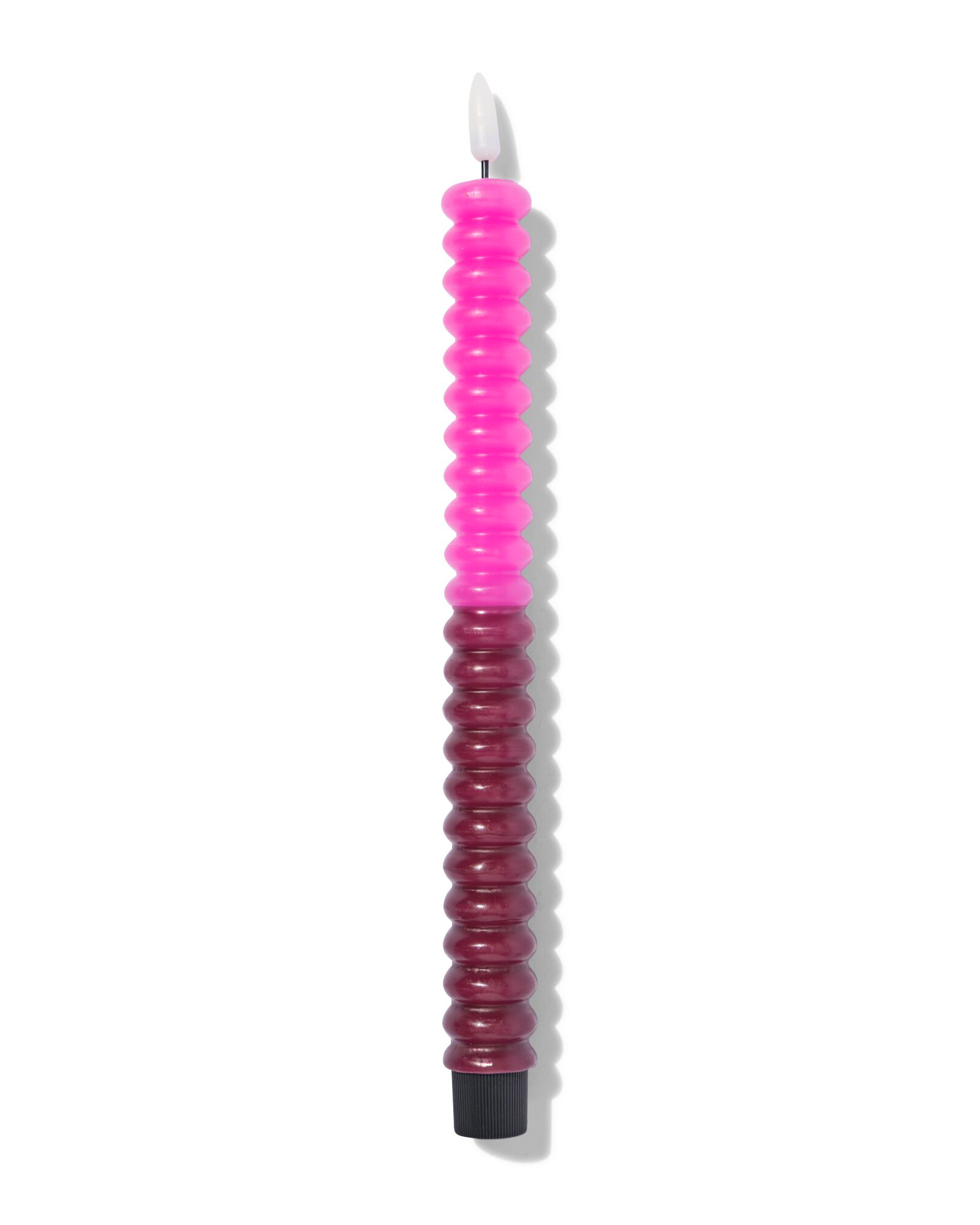 bougie LED nervur&eacute;e rose/rouge fonc&eacute; - 13550087 - HEMA