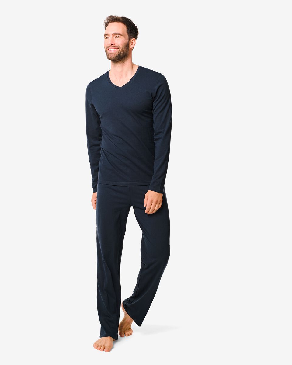 pyjama homme bleu foncé - 1000030666 - HEMA