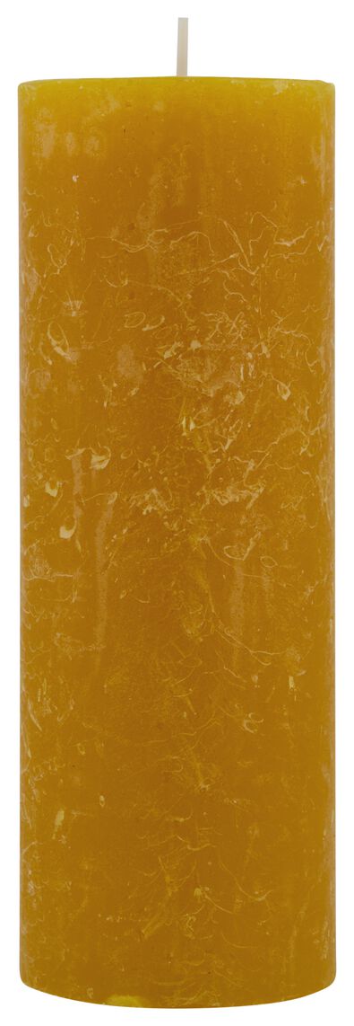 rustikale Kerze, &Oslash; 7 x 19 cm, ockergelb ockergelb 7 x 19 - 13501869 - HEMA