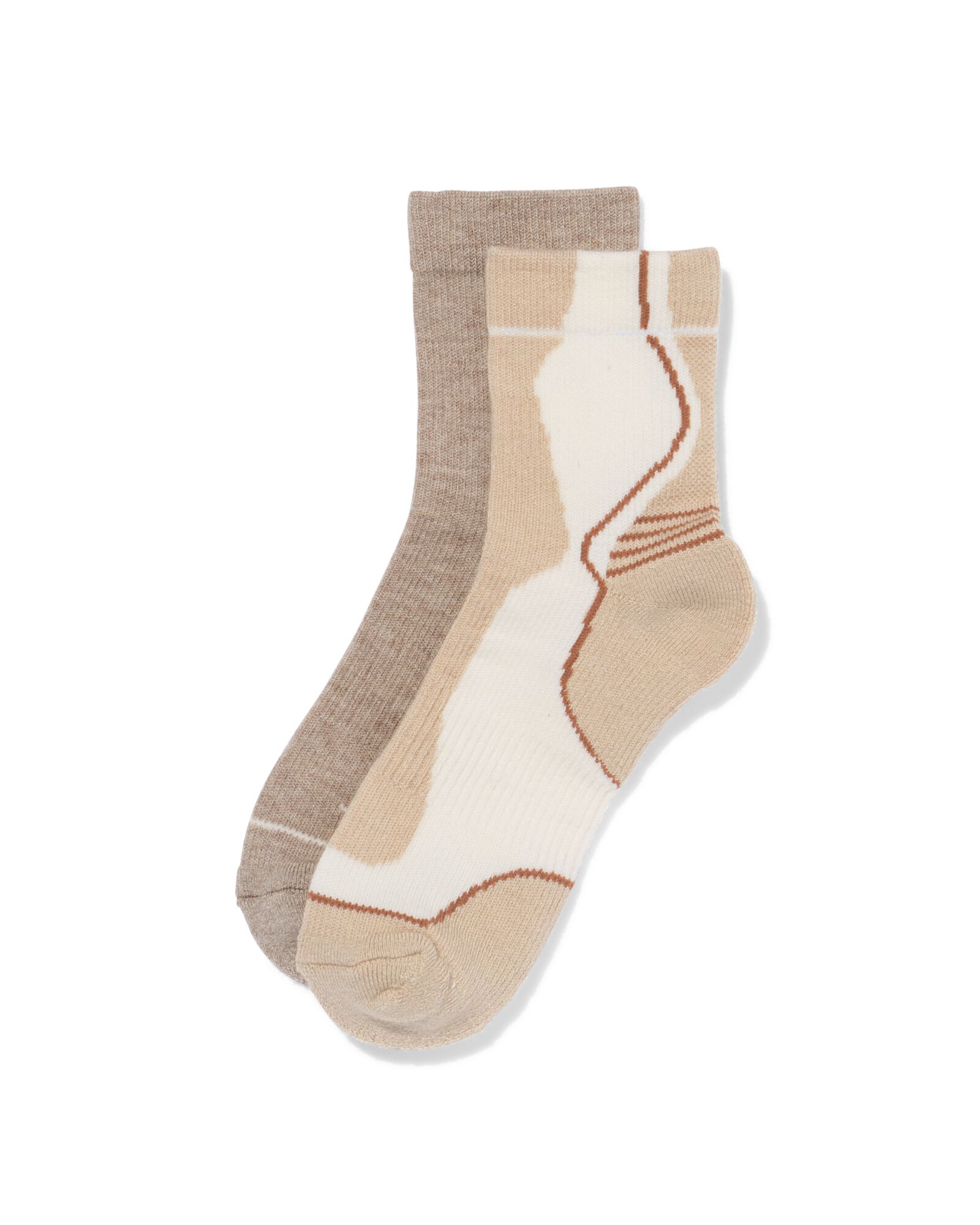Damenwandersocken &ndash; 2 Paar beige beige - 4400055BEIGE - HEMA