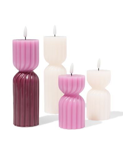 bougie forme led ⌀6.2x15cm diabolo ivoire - 13550132 - HEMA