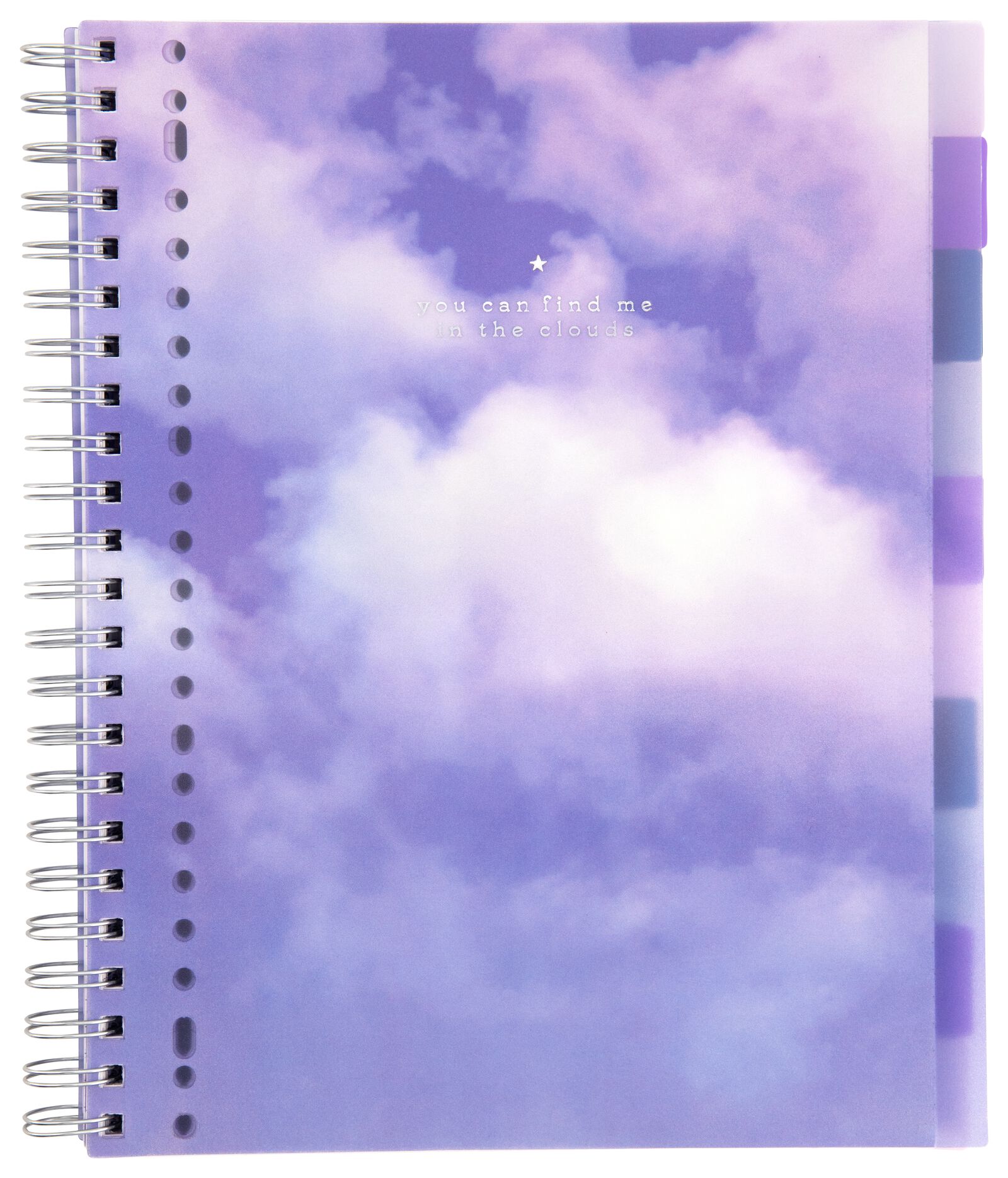 cahier à spirale 10-en-1 A4 ligné nuages - HEMA