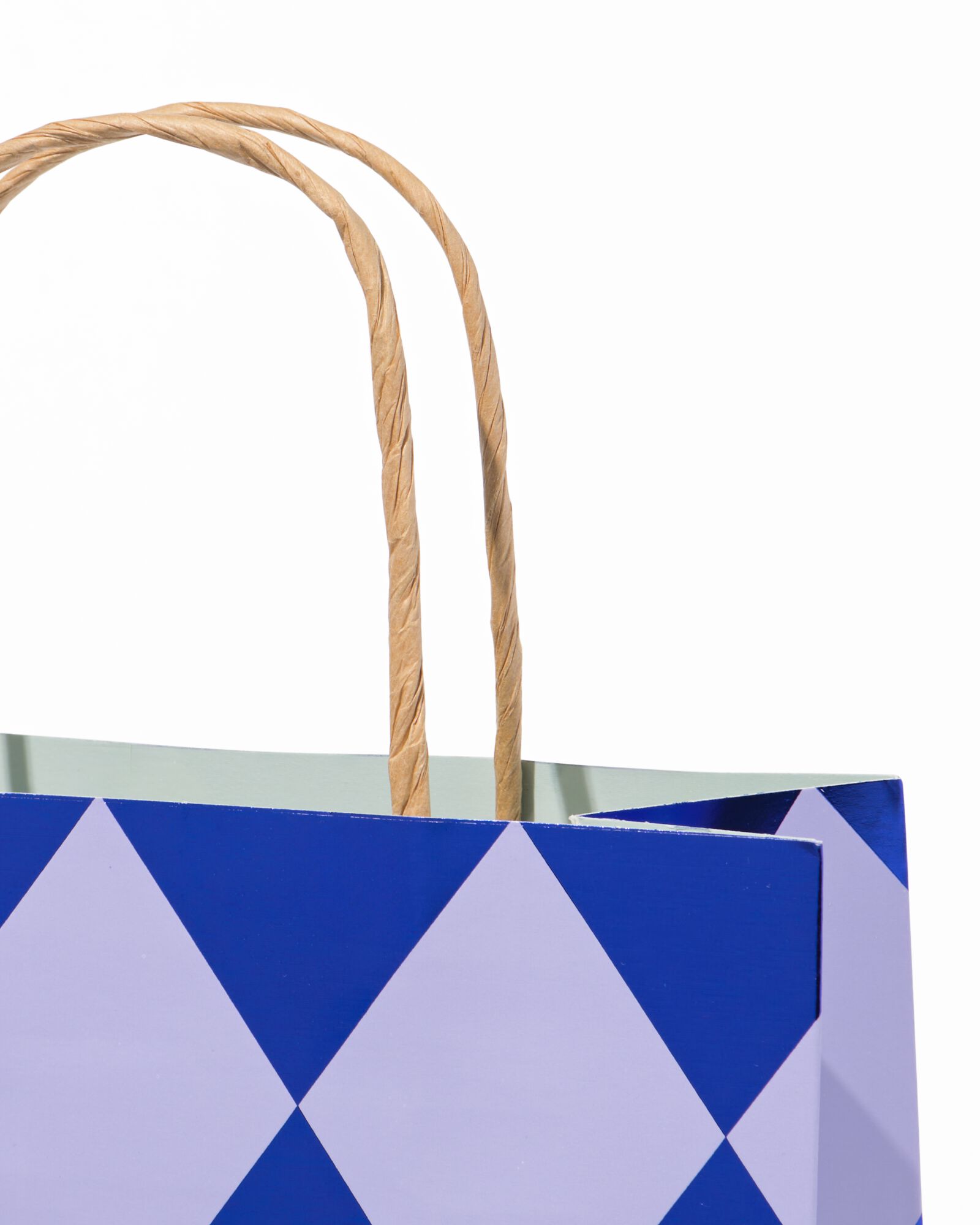 sac cadeau 18x29cm carreaux bleu - 14700532 - HEMA