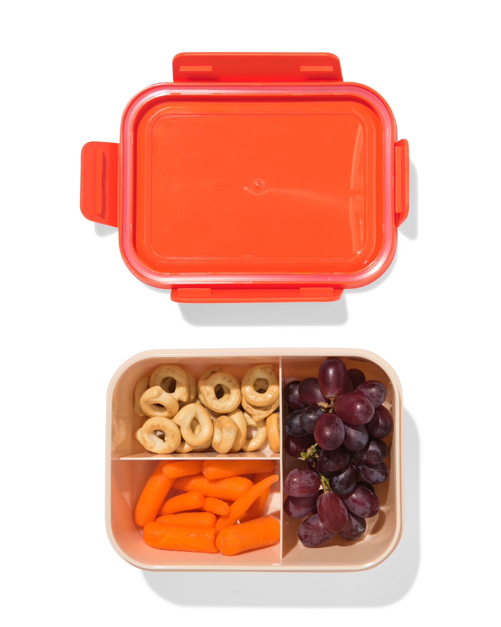 lunch box 19,8 x 14,8 x 8 cm rouge-beige - 80690021 - HEMA