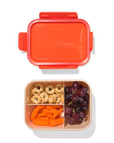 lunch box 19,8 x 14,8 x 8 cm rouge-beige - 80690021 - HEMA