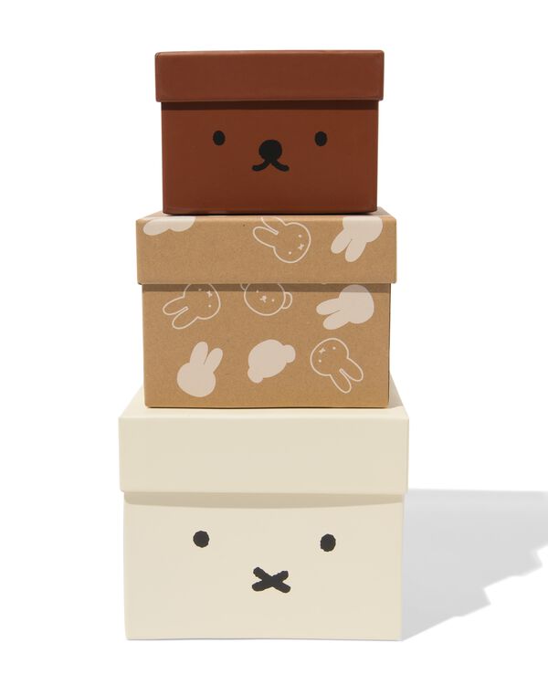 bo&icirc;tes de rangement Miffy en carton - 3 pi&egrave;ces - 60410304 - HEMA