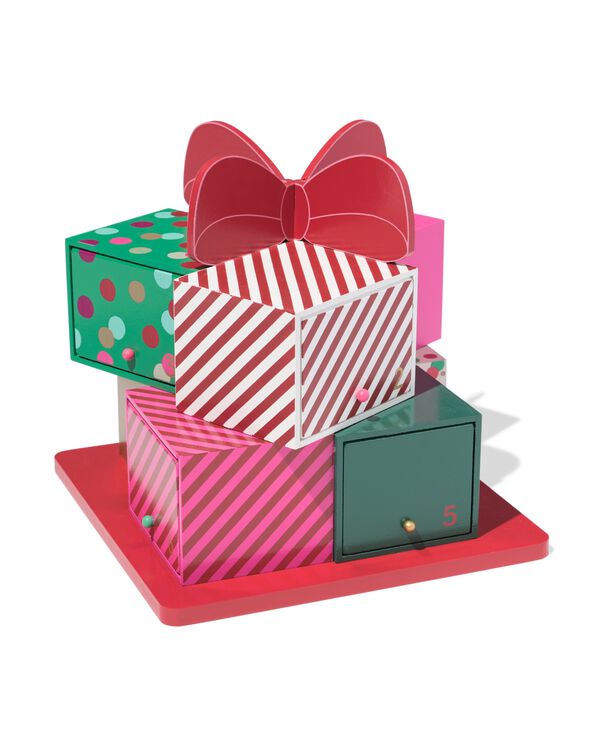 calendrier de l'avent r&eacute;utilisable 20x19x20 cm bois - 25100226 - HEMA