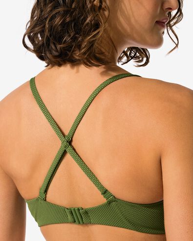 haut de bikini sans armatures femme vert arm&eacute;e - 1000030436 - HEMA