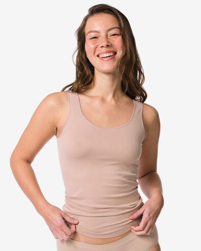 d&eacute;bardeur femme sans coutures microfibre beige beige - 19607640BEIGE - HEMA