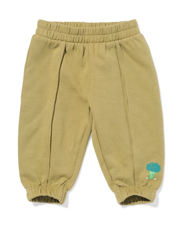 babybroek comfy fit sweatstof olijf olijf - 33184770OLIVE - HEMA