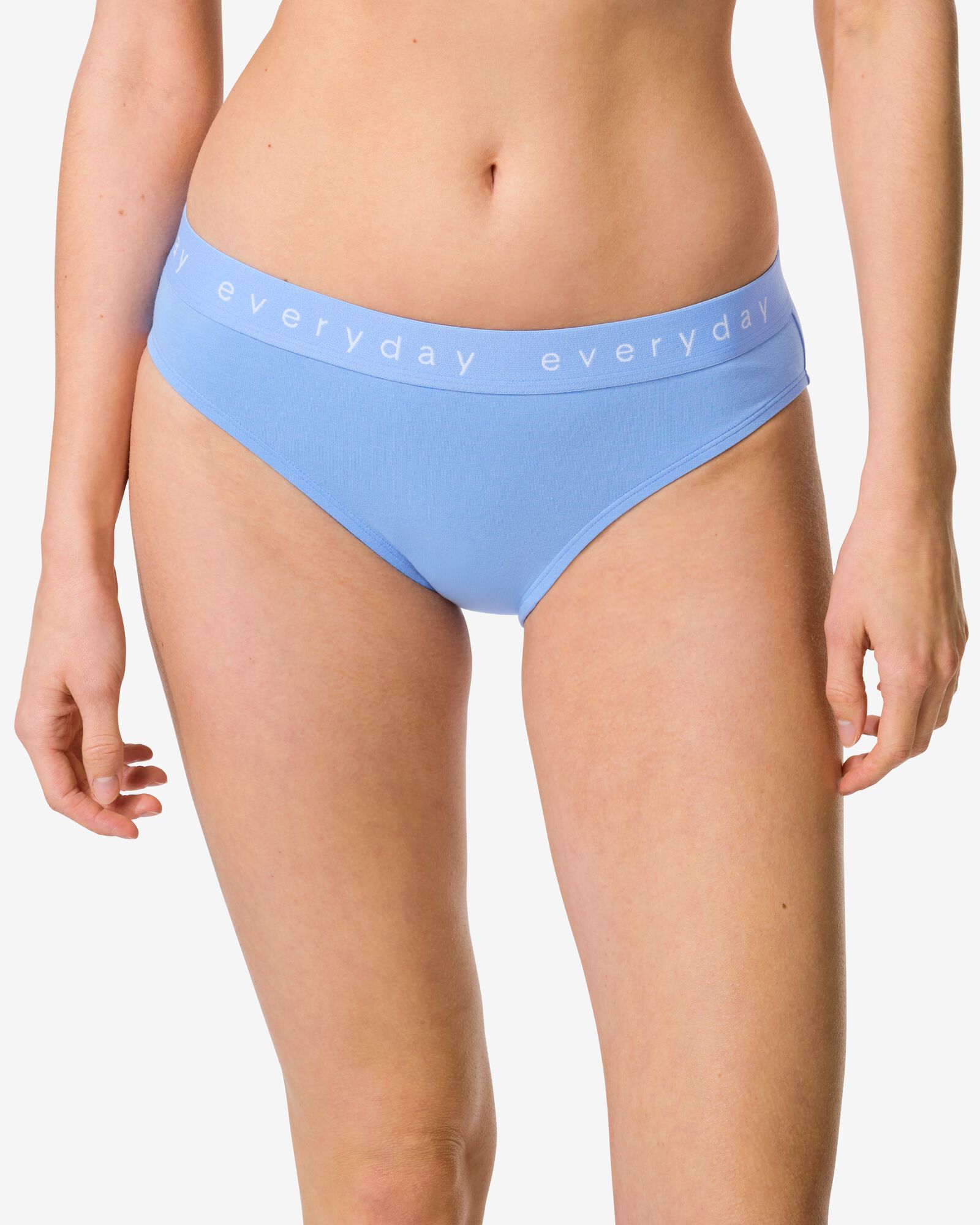 slip femme coton everyday bande ceintur&eacute;e bleu bleu - 19601454BLUE - HEMA