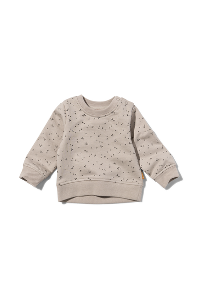 Newborn-Sweatshirt, Streifen grau grau - 1000029871 - HEMA