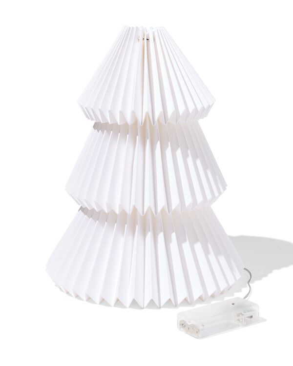 LED, wabenf&ouml;rmiger Weihnachtsbaum, 22 &times; 27,5 &times; 22 cm, wei&szlig; - 25500130 - HEMA