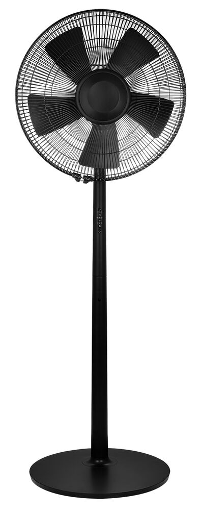 ventilateur sur pied avec t&eacute;l&eacute;commande 135cm luxe noir - 80060021 - HEMA