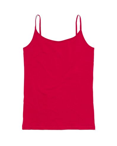 dameshemd stretch katoen rood M - 19630178 - HEMA