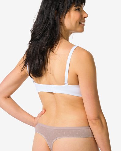 string femme en coton - lot de 2 marron clair marron clair - 19620575LIGHTBROWN - HEMA