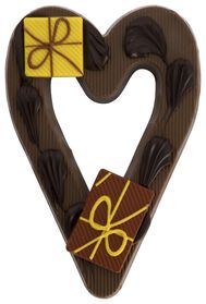 coeur en chocolat au lait décoré à la main 200g - 10038027 - HEMA