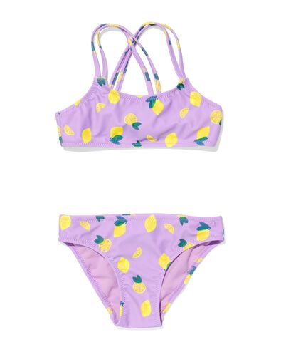 Kinder-Bikini, Zitronen violett 98/104 - 22269631 - HEMA