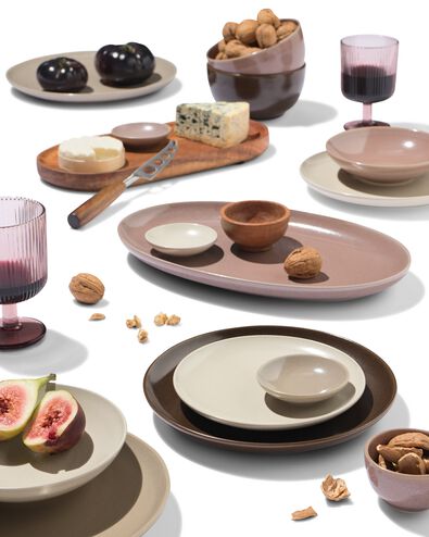 assiette ronde &Oslash; 26 cm PUUR gla&ccedil;ure r&eacute;active beige - 9650172 - HEMA