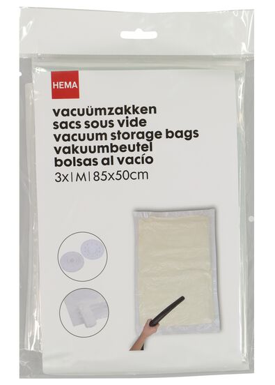 3er-Pack Vakuumbeutel, medium, 85 x 50 cm - 39891031 - HEMA