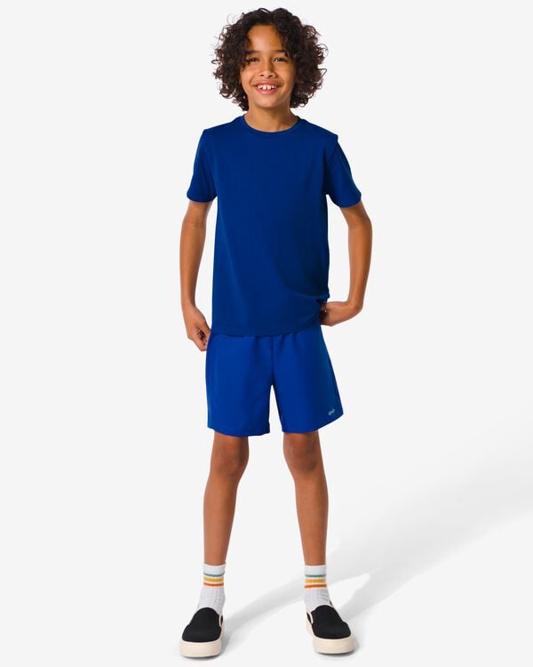 pantalon de sport court enfant bleu vif bleu vif - 36090378BRIGHTBLUE - HEMA