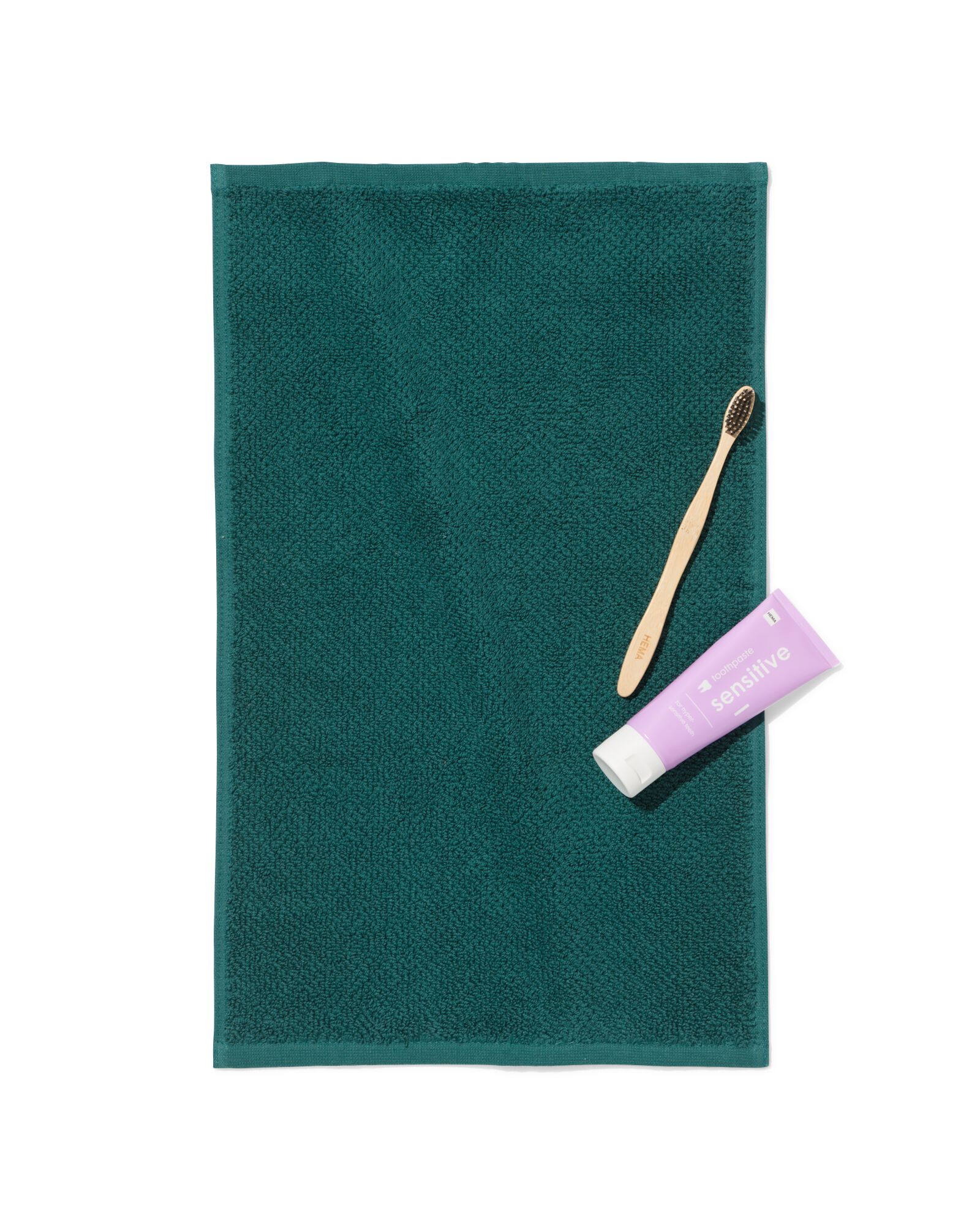 serviette de bain 2&egrave;me vie coton recycl&eacute; vert vert - 2000000381 - HEMA