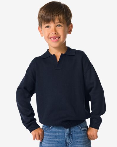 kinderpolo donkerblauw - 30704806DARKBLUE - HEMA