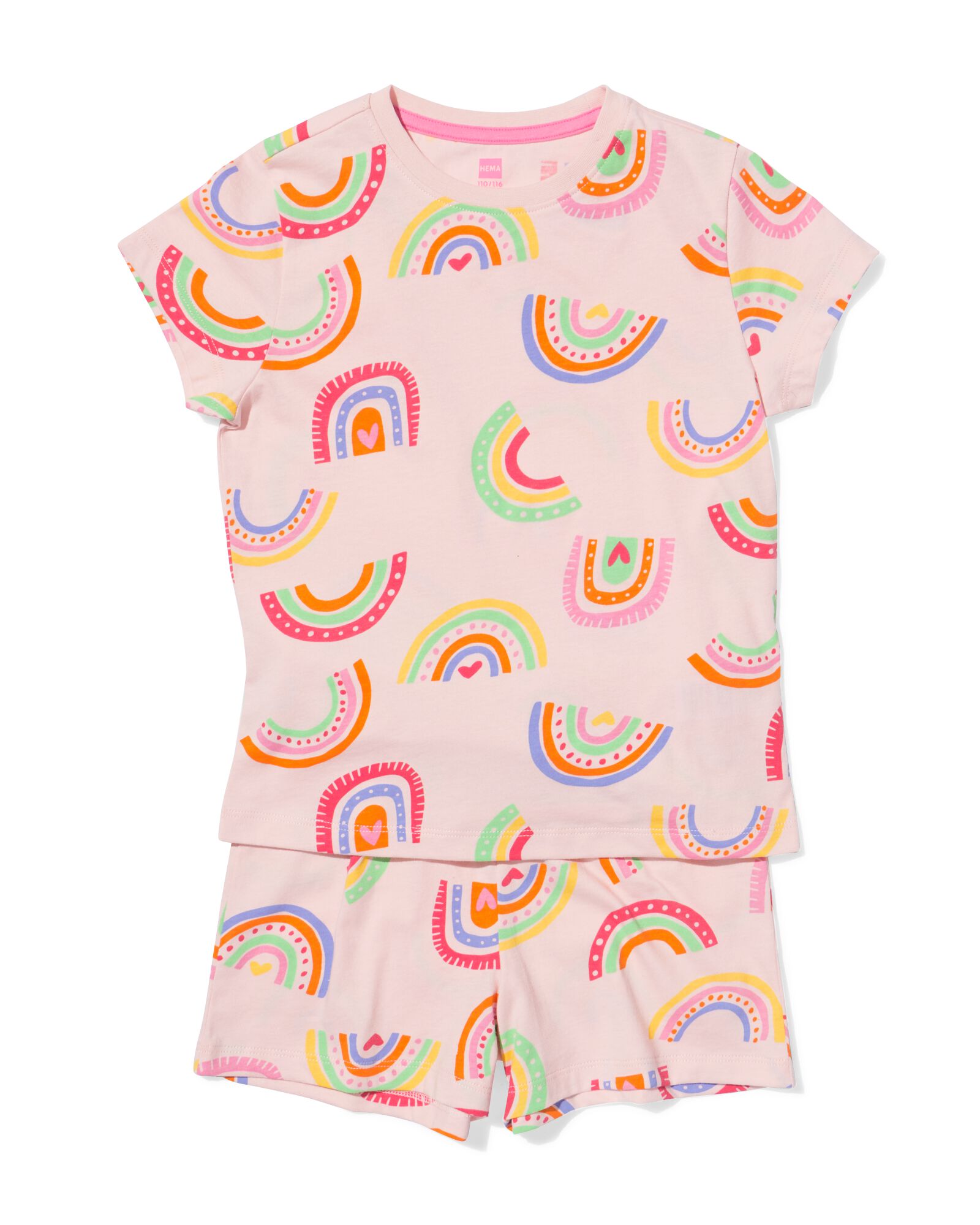 kinder shortama regenboog roze - 23050280PINK - HEMA