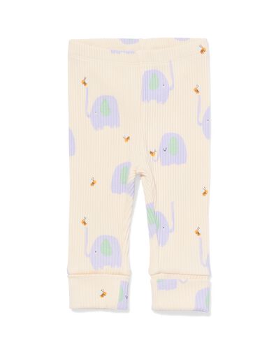 newborn meegroei legging ecru - 33422120ECRU - HEMA