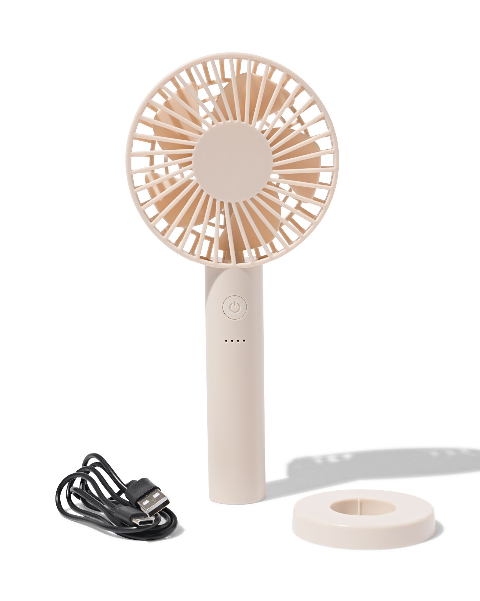 ventilateur &agrave; main ⌀11,5x23,5cm beige - 80200038 - HEMA