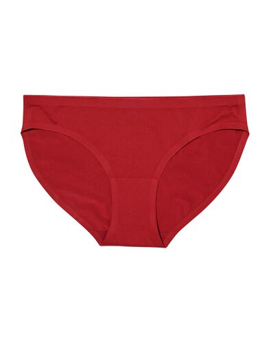 slip femme seconde peau microfibre rouge fonc&eacute; - 19641325DARKRED - HEMA