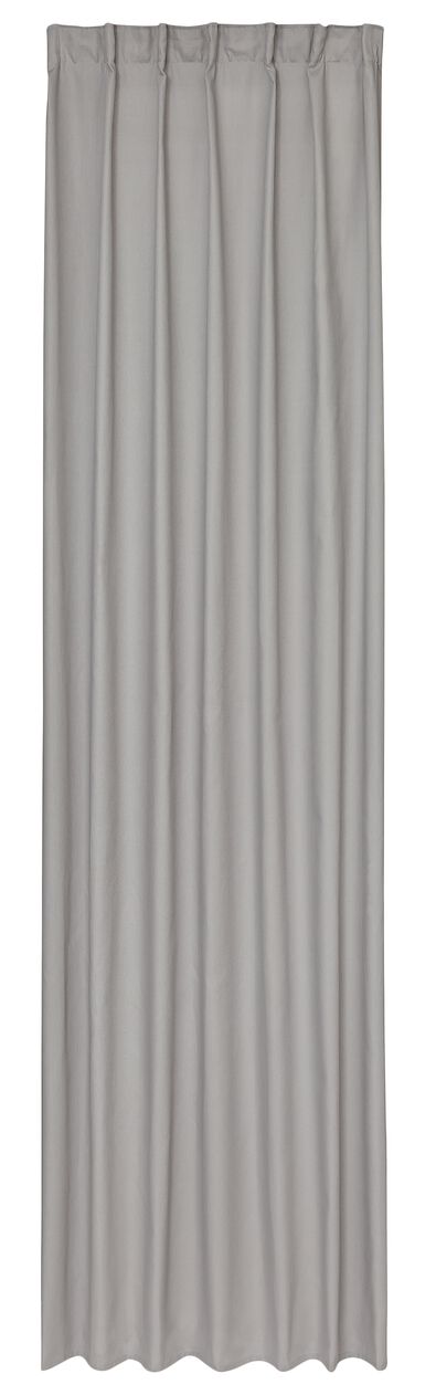 kant en klaar gordijn met plooiband grijs - 7632120 - HEMA