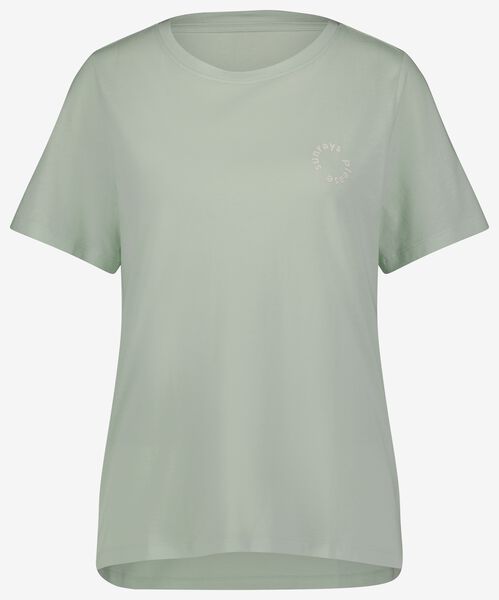 dames t-shirt Alara sunrays lichtgroen - 1000027674 - HEMA