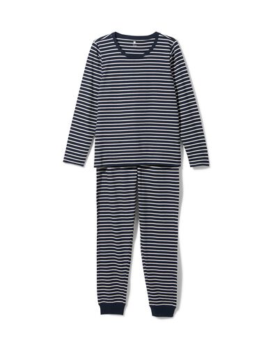 dames pyjama katoen donkerblauw XL - 23460259 - HEMA