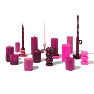 kaars LED ribbel ivoor  - 13550093 - HEMA