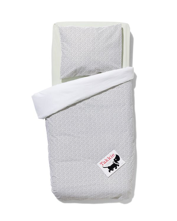 housse de couette tout-petit enfant 120x150 cm coton doux &agrave; pois - 5750097 - HEMA