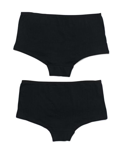 2 shorties femme coton stretch noir L - 19690913 - HEMA