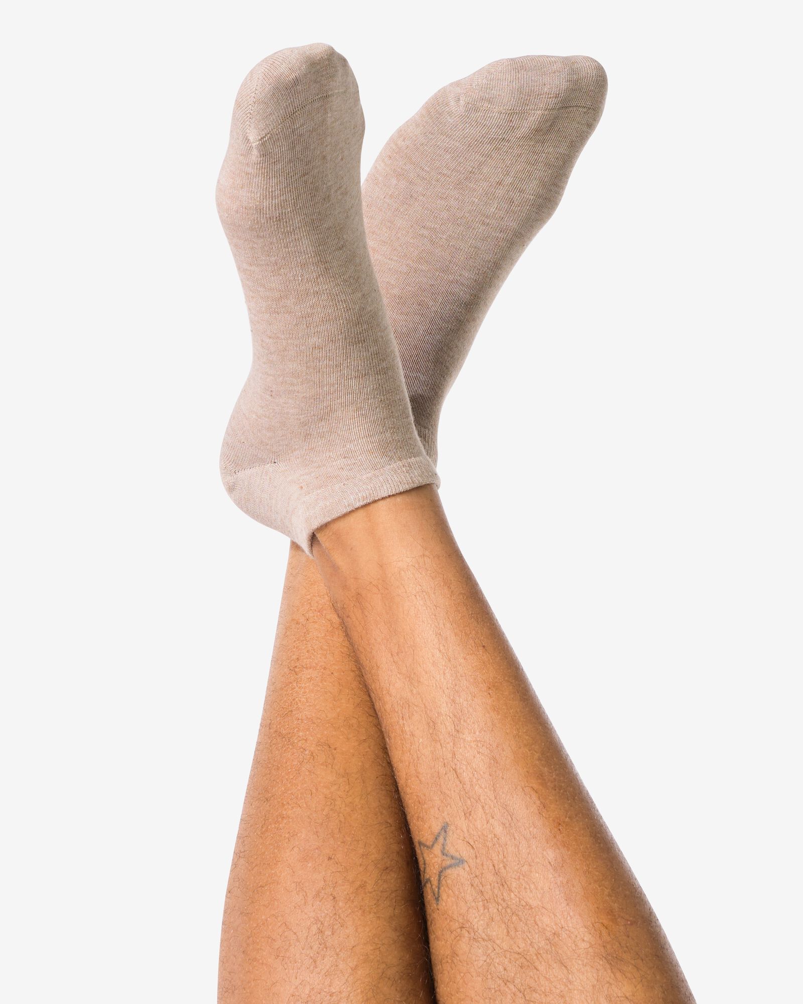 socquettes bambou homme beige beige - 4120460BEIGE - HEMA