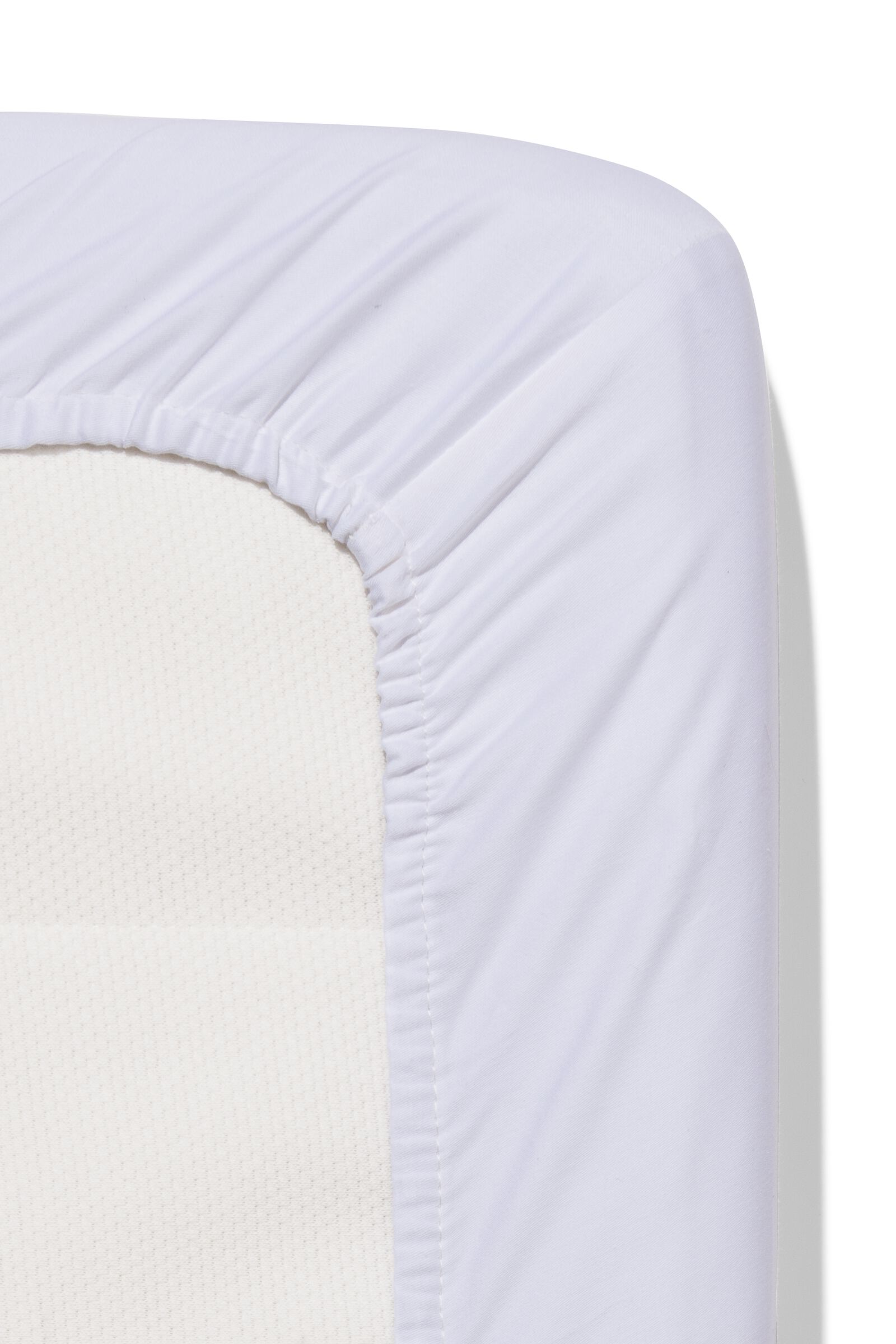 drap-housse surmatelas 180x200cm coton h&ocirc;tel satin blanc - 5180117 - HEMA